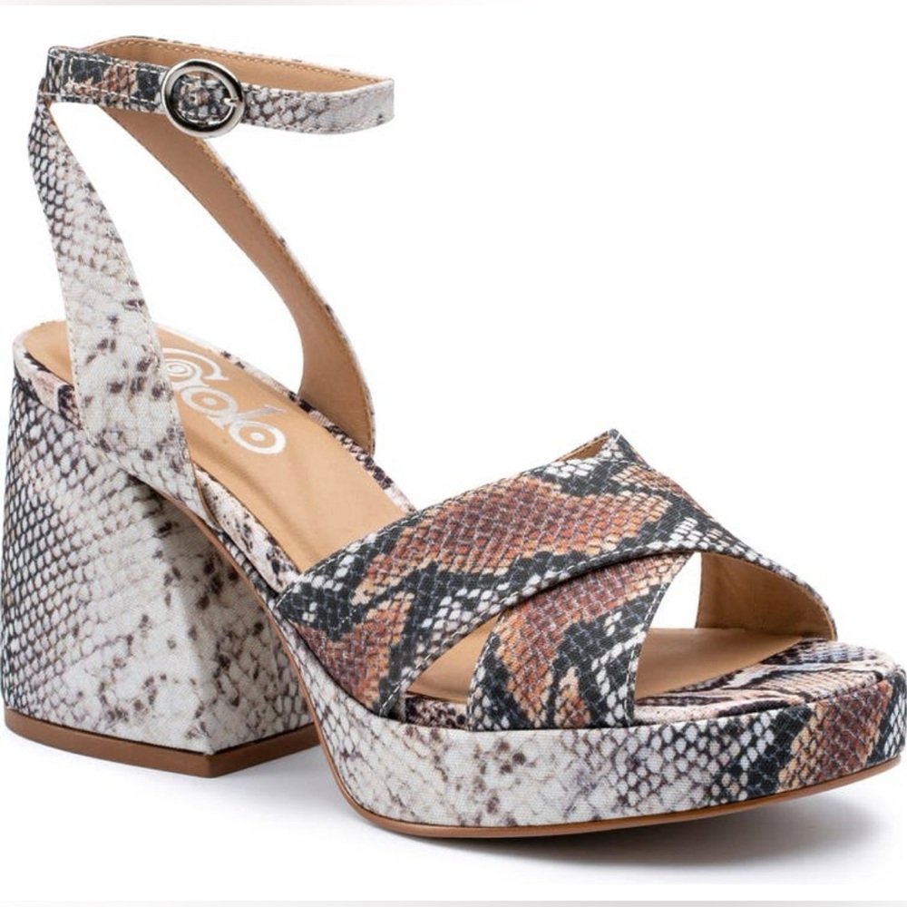 Golo Twiggy Sandal (Snake Print Blue)